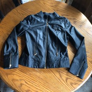 Black leather jacket